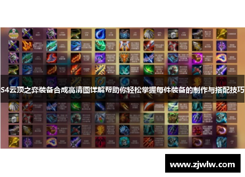 S4云顶之弈装备合成高清图详解帮助你轻松掌握每件装备的制作与搭配技巧